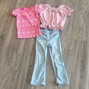 Kids two shirts and jeans bundle